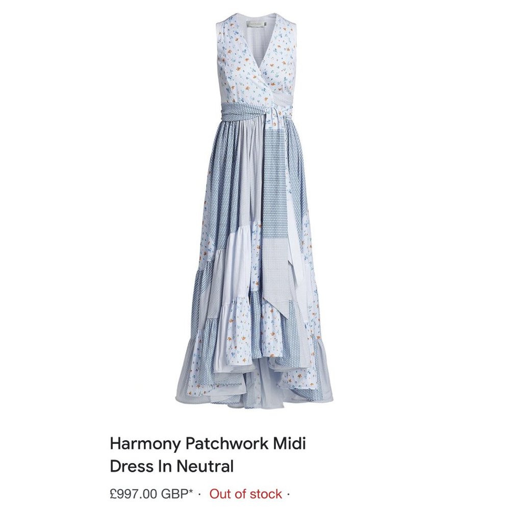 Silvia Tcherassi Harmony Patch Work Midi Dress Si… - image 5